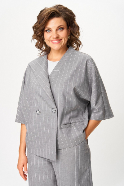 Брюки, жакет, топ Koketka i K 1300 серый - фото 11