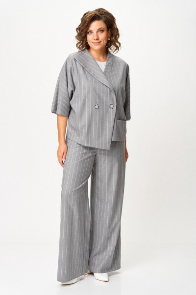 Брюки, жакет, топ Koketka i K 1300 серый - фото 5