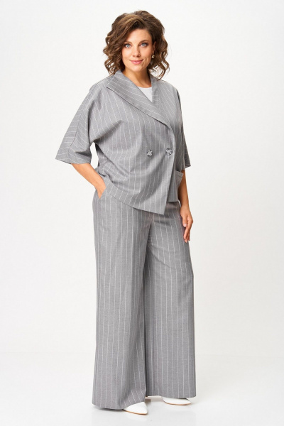 Брюки, жакет, топ Koketka i K 1300 серый - фото 4