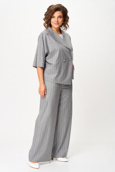 Брюки, жакет, топ Koketka i K 1300 серый - фото 3