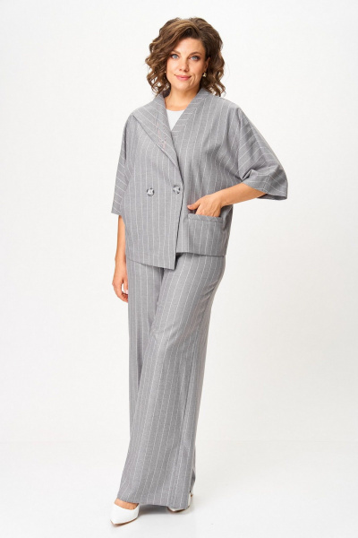 Брюки, жакет, топ Koketka i K 1300 серый - фото 2