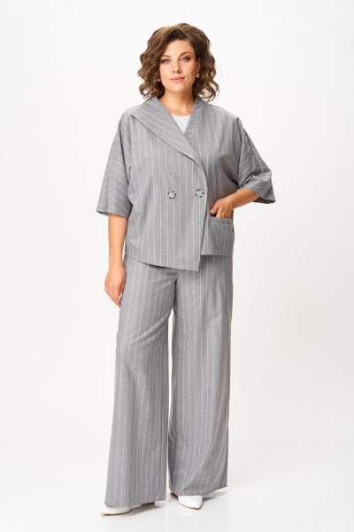 Брюки, жакет, топ Koketka i K 1300 серый - фото 1