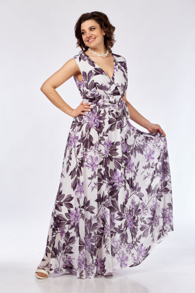 Платье Ольга Стиль С-953 цветы - фото 6