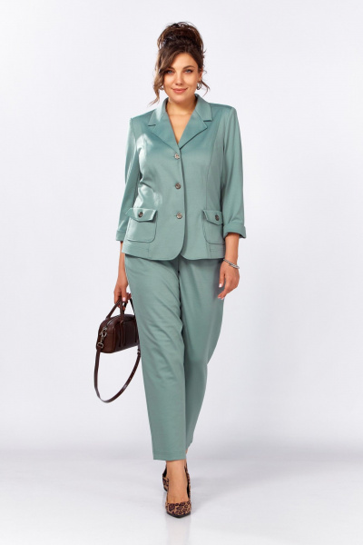 Брюки, жакет Lady Secret 2848/2 серо-голубая_ель - фото 2
