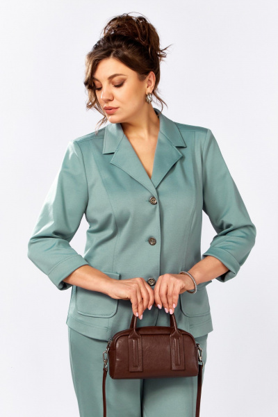 Брюки, жакет Lady Secret 2848/2 серо-голубая_ель - фото 4