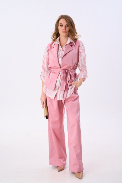 Брюки NikVa 970-1 пудра - фото 8