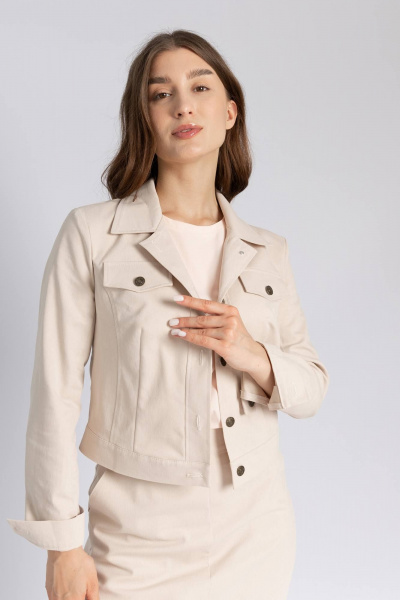 Джинсовый жакет на любой случай Legend Style G-005 бежевый - фото 1