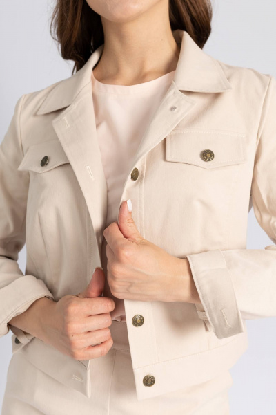 Джинсовый жакет на любой случай Legend Style G-005 бежевый - фото 3