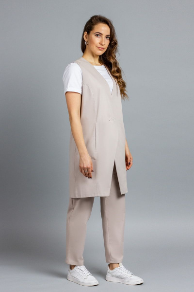 Жилет Mirolia 539 бежевый - фото 3