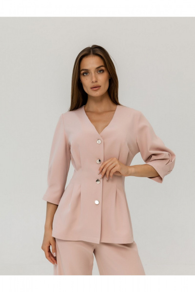 Брюки, жакет Atelero 1129 пудровый - фото 6