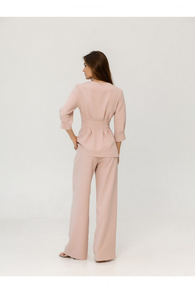 Брюки, жакет Atelero 1129 пудровый - фото 3