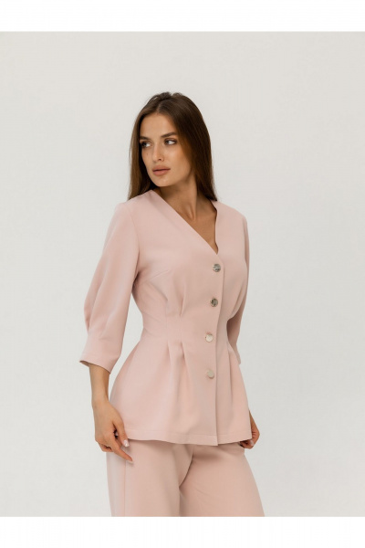 Брюки, жакет Atelero 1129 пудровый - фото 2