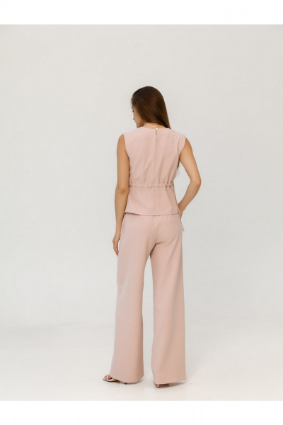 Брюки, топ Atelero 1130 пудровый - фото 3