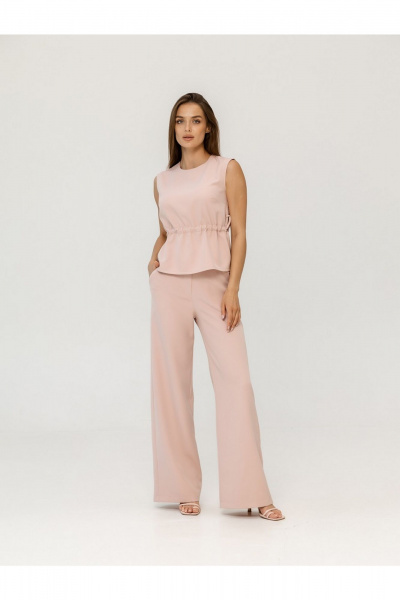 Брюки, топ Atelero 1130 пудровый - фото 1