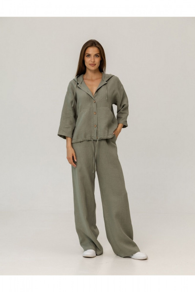 Брюки, жакет Atelero 1131П полынь - фото 1