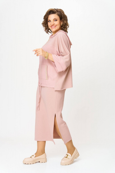 Кофта, юбка Anastasia 1224 пудровый - фото 7