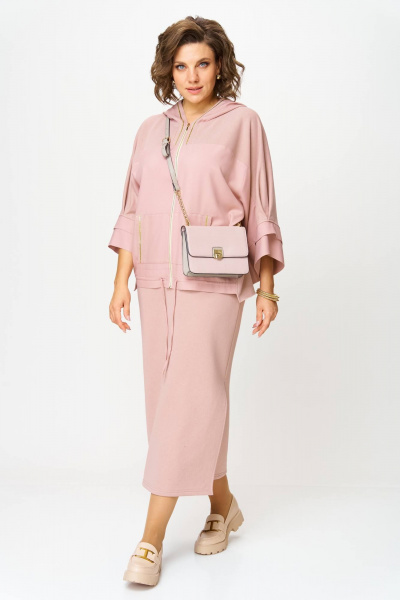 Кофта, юбка Anastasia 1224 пудровый - фото 6