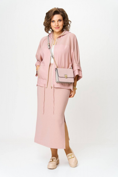 Кофта, юбка Anastasia 1224 пудровый - фото 5