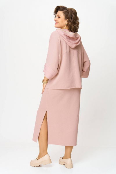 Кофта, юбка Anastasia 1224 пудровый - фото 4