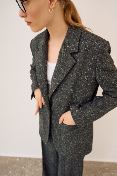 Брюки, жакет Lokka 1678 серый/меланж - фото 3