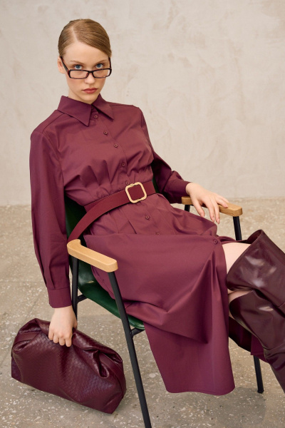 Платье Lokka 1679 бордовый - фото 3