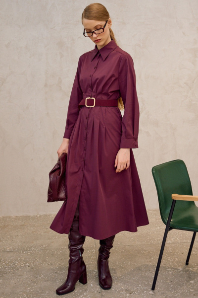 Платье Lokka 1679 бордовый - фото 2