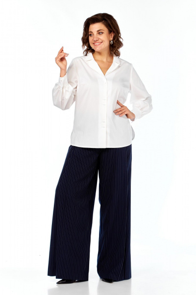 Блуза, брюки Элль-стиль 2404 белый - фото 9