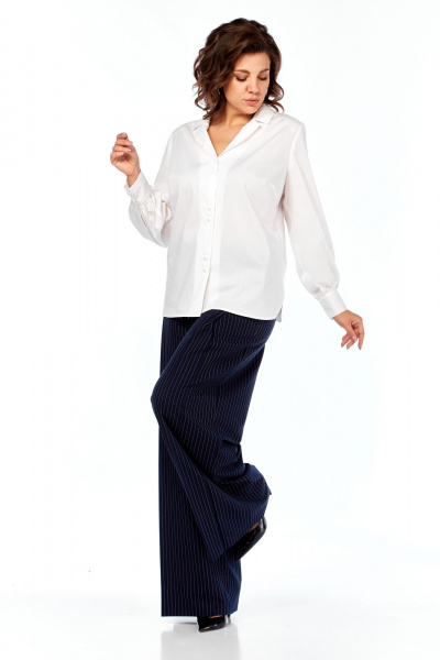 Блуза, брюки Элль-стиль 2404 белый - фото 7