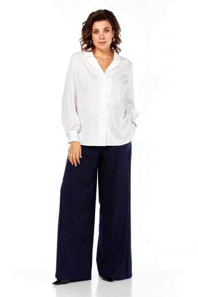 Блуза, брюки Элль-стиль 2404 белый - фото 6