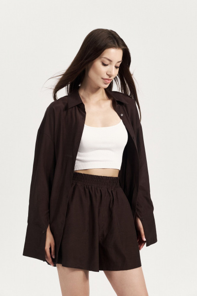 Рубашка, шорты THE VERY 2409 коричневый - фото 7