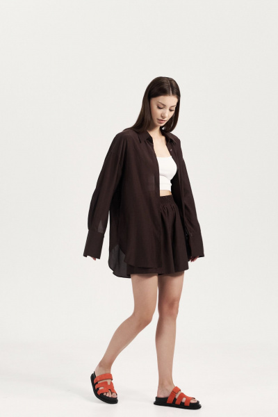 Рубашка, шорты THE VERY 2409 коричневый - фото 6