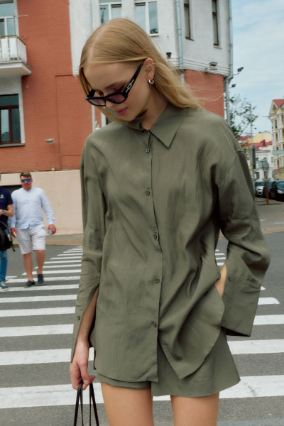 Рубашка, шорты THE VERY 2409 хаки - фото 7