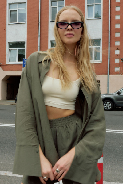 Рубашка, шорты THE VERY 2409 хаки - фото 2