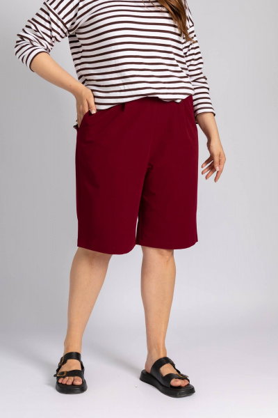 Шорты Legend Style P-020бермуды бордовый - фото 4