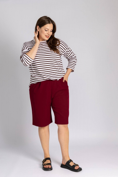 Шорты Legend Style P-020бермуды бордовый - фото 3