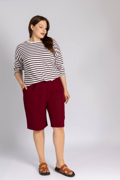 Шорты Legend Style P-020бермуды бордовый - фото 1