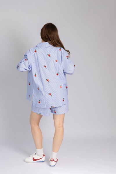 Рубашка, шорты Legend Style K-007 голубо-белый - фото 7