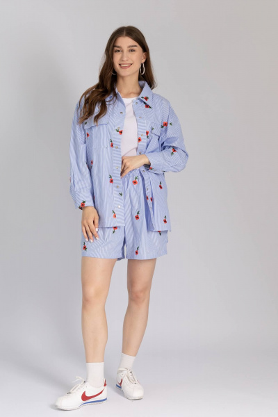 Рубашка, шорты Legend Style K-007 голубо-белый - фото 2