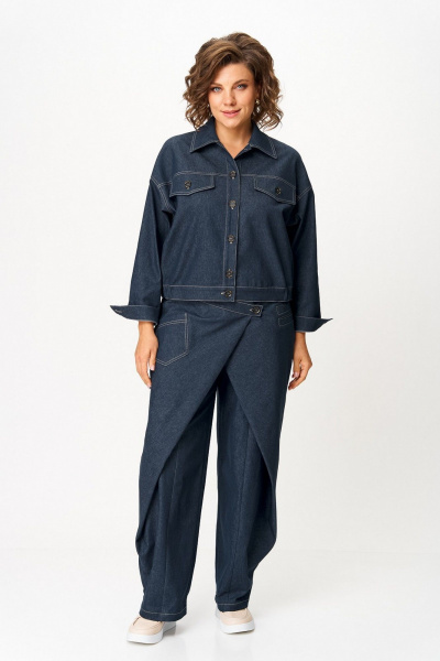 Брюки, жакет Koketka i K 1505 синий_джинс - фото 21