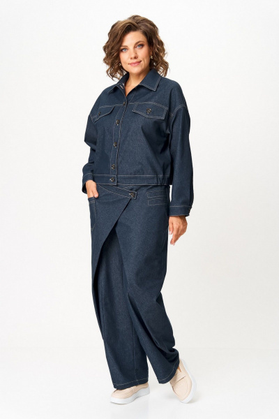 Брюки, жакет Koketka i K 1505 синий_джинс - фото 20