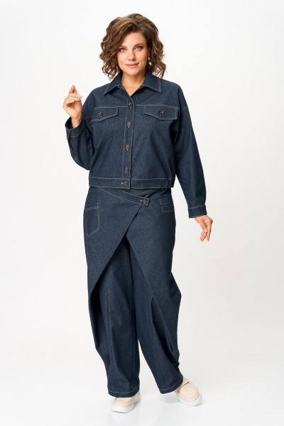 Брюки, жакет Koketka i K 1505 синий_джинс - фото 15
