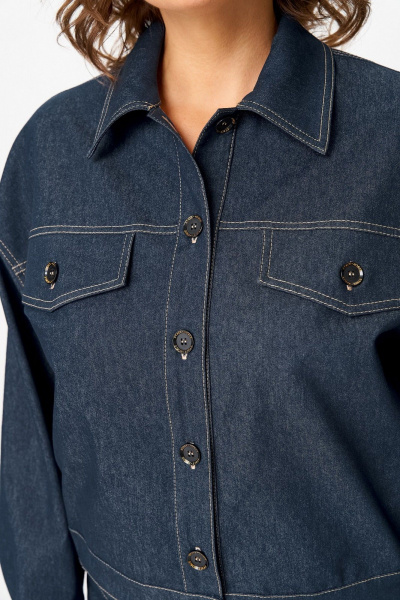 Брюки, жакет Koketka i K 1505 синий_джинс - фото 14