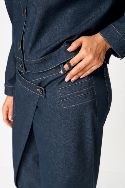 Брюки, жакет Koketka i K 1505 синий_джинс - фото 13