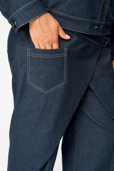 Брюки, жакет Koketka i K 1505 синий_джинс - фото 10