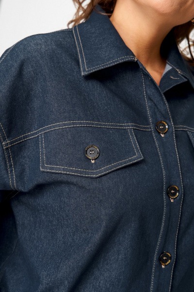 Брюки, жакет Koketka i K 1505 синий_джинс - фото 9