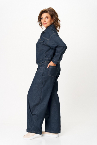 Брюки, жакет Koketka i K 1505 синий_джинс - фото 5