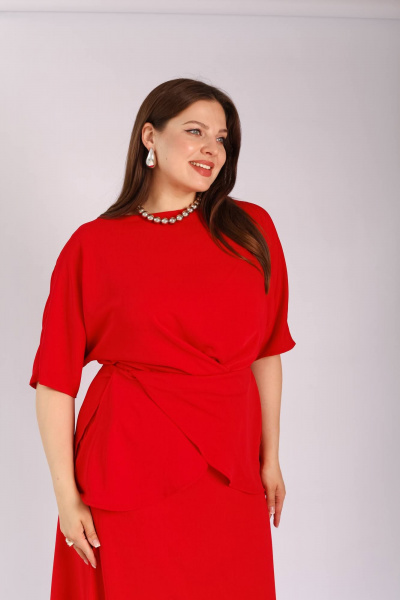 Блуза Legend Style B-028 красный - фото 5