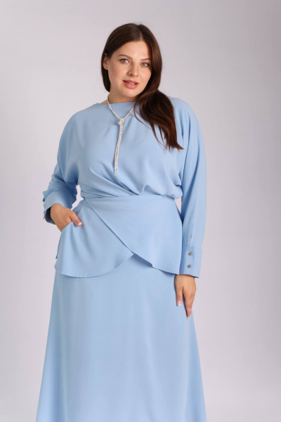 Блуза Legend Style B-028/LONG голубой - фото 1