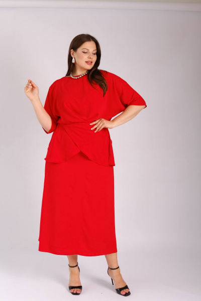 Юбка Legend Style S-010 красный - фото 1