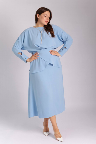 Юбка Legend Style S-010 голубой - фото 5